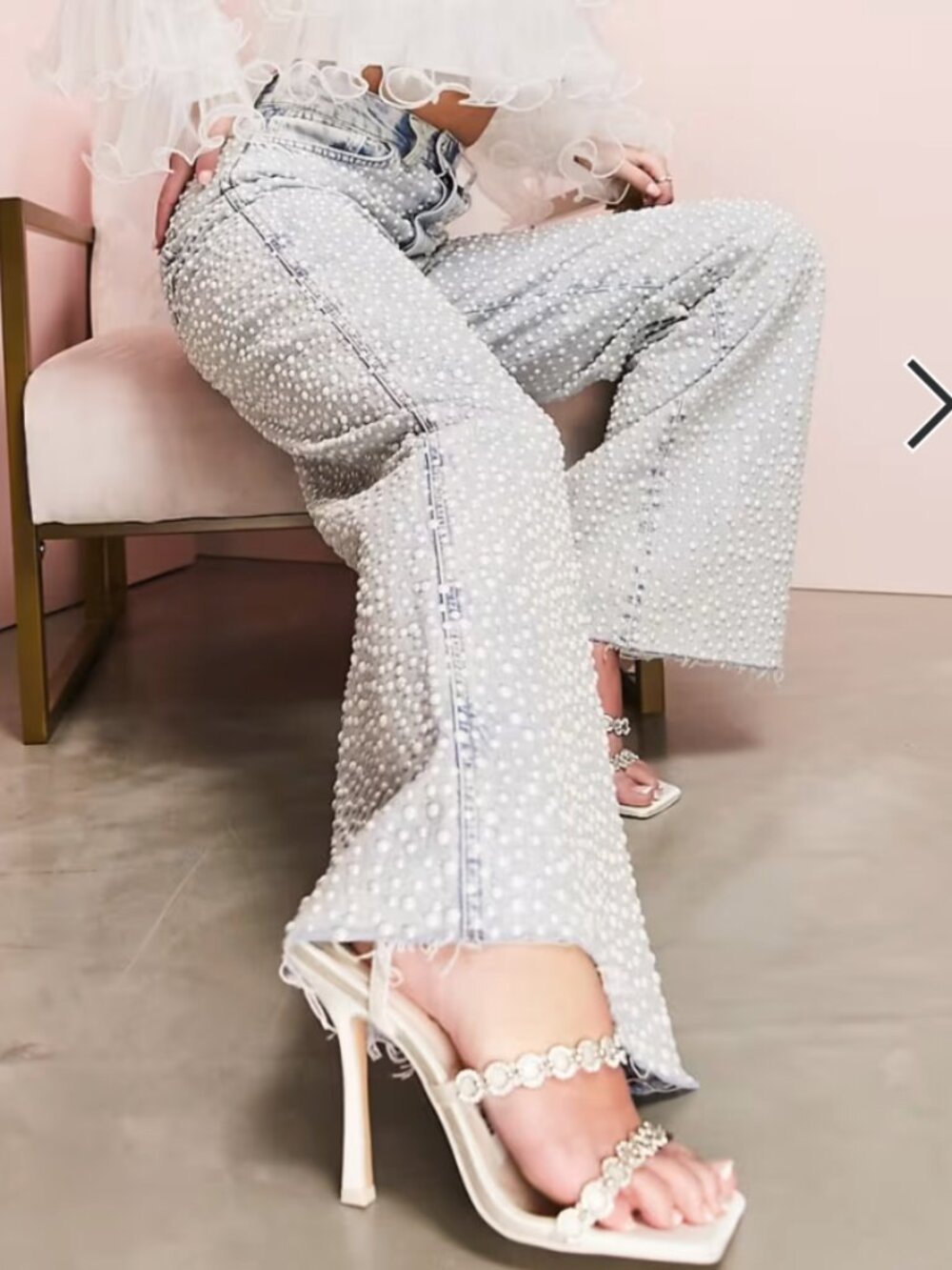 ASOS Wide Jeans with Pearls